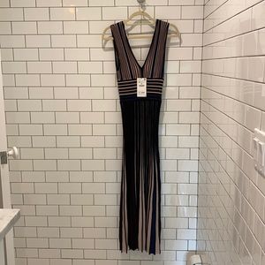 Zara stretchy and striped maxi dress